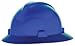 MSA Blue Class E Type I V-Gard Polyethylene Slotted Style Hard Hat With Fas-Trac Ratchet Suspension