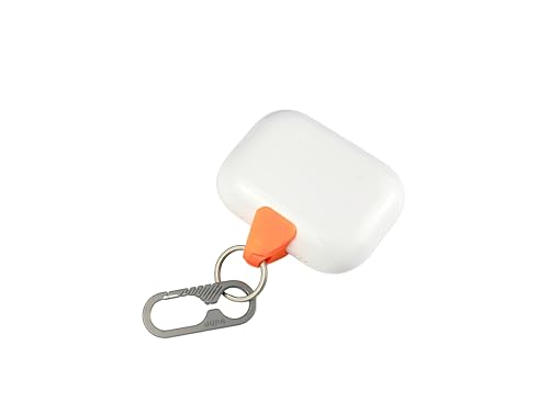 Jura Anchor for All Apple AirPods — Titanium Carabiner Clip - Vibrant Orange Anchor — AirPods Pro 3, Pro 2, AirPods 4 & Every Generation — Keychain Lanyard Attachment — Lightning & USB-C Included