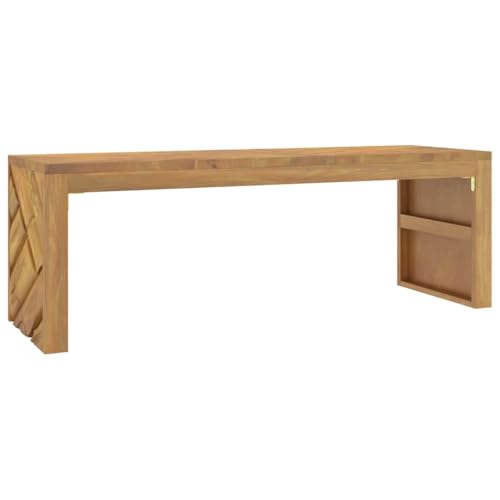 Table d'appoint rectangulaire en teck pour salon et chambre