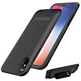 iPhone XS/X/10Battery Case, Ultra-Thin 4000mAh Protective Portable iPhone X Charging case,Rechargeable Wireless Charging Case iPhone X/10(5.8 inch), Support Wired Headphones/Lightning Port-Black