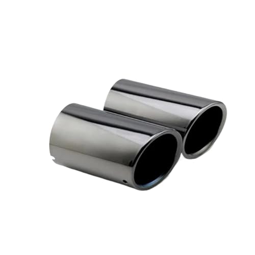 Tuyau d'échappement Embouts d'échappement en acier inoxydable Q5 Noir 2pcs
