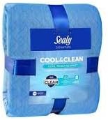 Signature Sealy Cool & Clean, Cool Touch Bed Blanket Blue - Twin