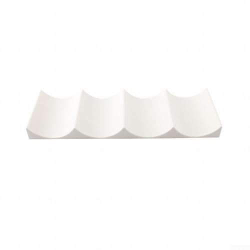 Support horizontal pour bouteilles de cuisine pour réfrigérateur - Économie d'espace - Avec rainure ondulée - Pour 10 bouteilles (blanc)