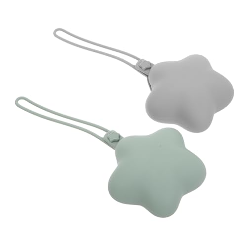 ZUNOXAZ 2 piezas Estuche de para Chupetes Portátil y Resistente para Recién Nacidos y Bebés Protección Antipolvo y Almacenamiento Seguro de Gris Verde y Gris