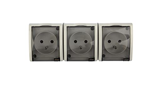 kontakt-simon Simon Aquarius 3-Fach mit/u IP54 mit Rauchklappe weiß AQGZ1-3/11a 5902787806910
