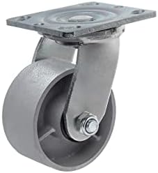 Heavy Duty Caster Steel Cast Iron Wheel, Tool Box and Workbench Swivel Caster 800LB Capacity (4 inch, 1 Swivel)