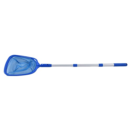 Aspirador de Piscina retráctil con bastón Desmontable Malla plástico y Resistente eliminación rápida residuos para Piscinas bañeras hidromasaje spas Fuentes