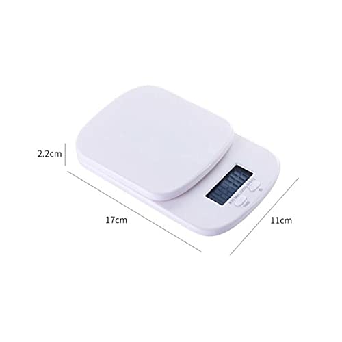 Báscula de Alimentos Báscula de Alimentos de precisión, Perfecta for Pesar Alimentos y café, for nutrición y preparación de Comidas, Color: Blanco, tamaño: 11 cm * 17 cm. 1 Pieza