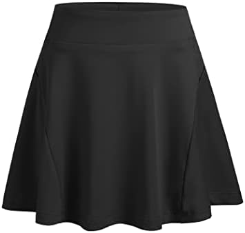 Zaclotre Girls Active Skort High Waisted Pleated Tennis Skirt Running Workout Athletic Skirts with Shorts 4-12Years Black