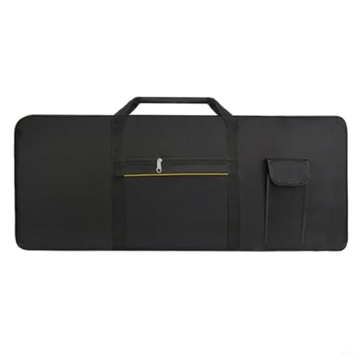 Allthingstore Oxford - Funda para piano eléctrico portátil de 61 teclas, cremallera con correa de asa, mochila de hombro ajustable, bolsa de viaje