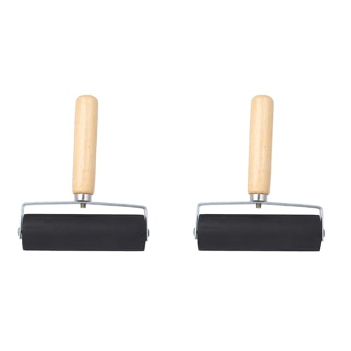2Pcs Rubber Printmaking Roller Brayer Brayer Rollers for Crafting Roller Brayer Rollers Rubber Roller Printmaking Supplies Painting