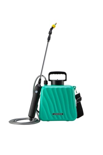 Electric Sprayer，Battery Powered Pressure Sprayer,With 3 Mist Nozzles Upgrade, USB Rechargeable Handle and Retractable Wand, Garden Sprayer, with Adjustable Shoulder Strap (Blue)