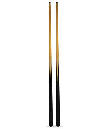 Lot De 2 Queues De Billard Courtes – Embout 11 Mm Vissé, Avec 4 Craies Triangle Vertes