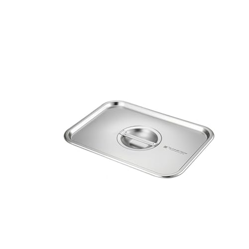 MZYFDC Tupper Acero Inoxidable Bandeja de acero inoxidable gruesa con tapa, rectangular, metal, for almacenar alimentos(40x30cm(Lid))