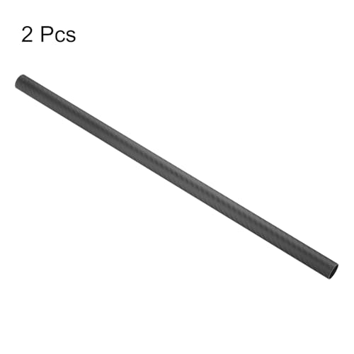 QUARKZMAN 2 Stück Carbon Fiber Tube 20 x 22 x 500mm Matte Surface Rod 3K Roll Wrapped Pure Carbon Round Tubing für RC Airplane Multicopter