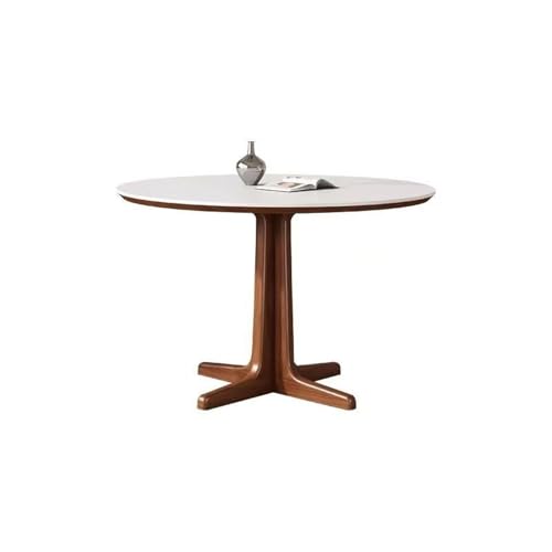 Mid Century Marble Dining Table,Small Round Coffee Table,Solid Wood Rock Board Negotiation...
