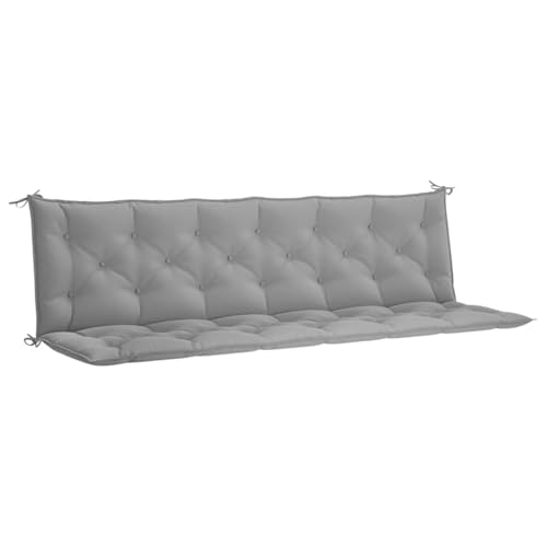 vidaXL Garden Bench Cushion, Seat Cushion for Sofa Chair, Seat Pad for Patio Garden Office, Chair Pad, Sofa Cushion, Grey Oxford Fabric