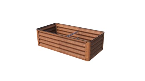 GFP Primeyard Luca Cortenstahl-Hochbeet 120x60x35 cm - stabiles Gartenbeet mit natürlicher Rostoptik & sicherem Kantenschutz, ganzjährig einsetzbar