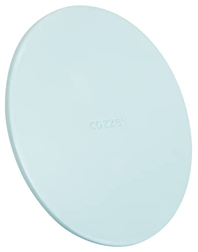 cozze® - Round Plastic Pizza Board, Diameter 350 x 10 mm, Food Safe, Dishwasher Safe, Light Blue - Ideal for Pizza, Tapas and Cheese - Image 4