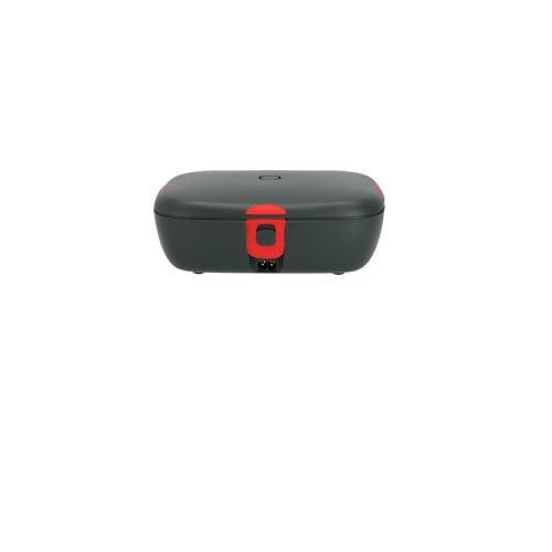 Foto von Faitron HeatsBox Style+, Elektrische Lunchbox, Warmhaltebox, zum Erhitzen von Speisen, Unterwegs, auslaufsichere Edelstahl-Schale (925 ml), Transportdeckel, per App steuerbar, 102 Watt, grau