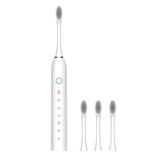 Valseel Sonic Electric Toothbrush For Adults, With 4 Brush Heads, 6 Cleaning Modes, Smart Timer, Ipx7 Waterproof Gentle And Effective Clean Teeth, Rechargeable Travel Toothbrushes #TOP2