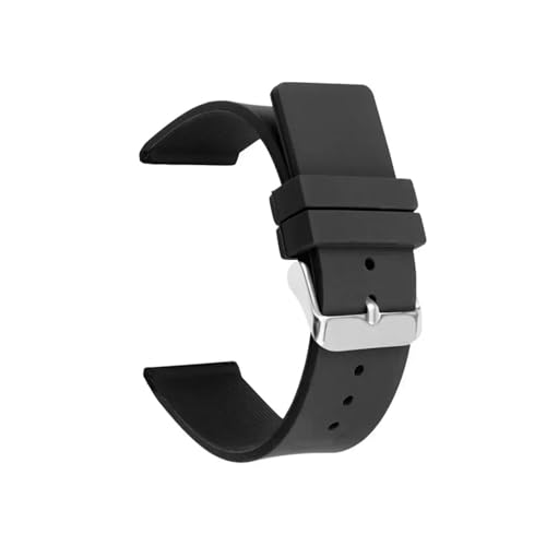 Bracelet en caoutchouc souple Omega compatible noir 14mm