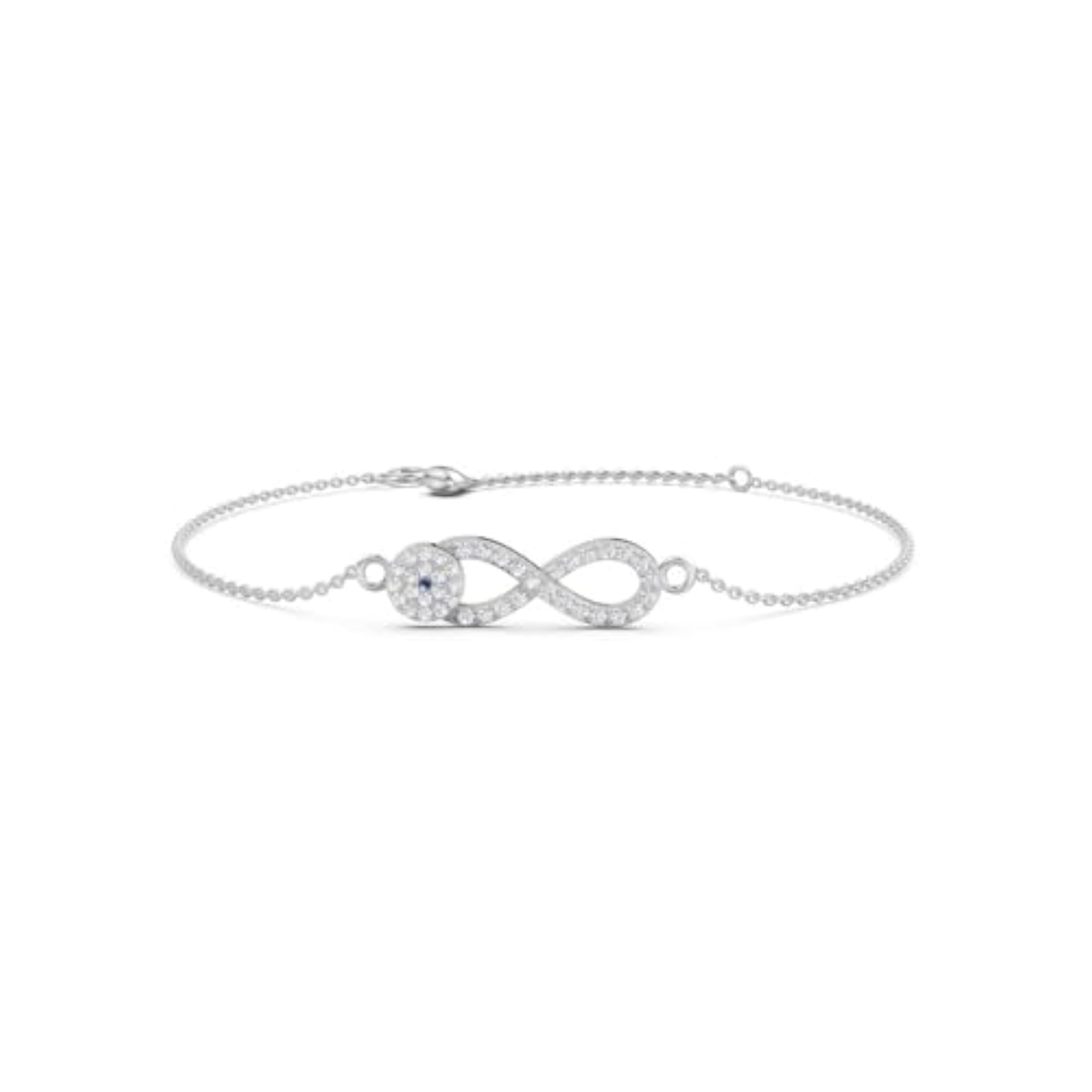 925 Pure Silver Adjustable Infinity Bracelet