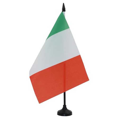 AZ FLAG Bandera de Mesa de Italia 21x14 cm   Banderita de Despacho Italiana 14 x 21 cm