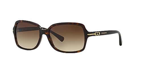 Coach HC8116 Blair Sunglasses, Dark Tortoise/Brown Gradient, 56 mm2
