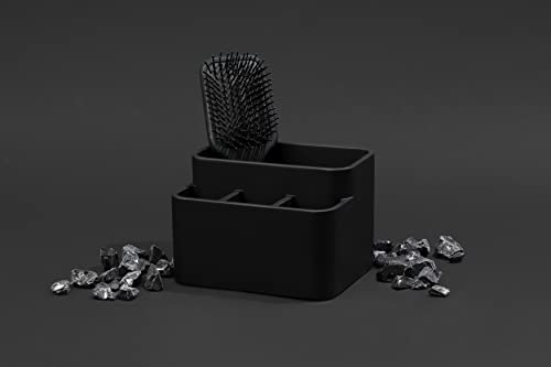 Essentra Home Toothbrush Holder – Matte Black Bathroom Countertop Organizer. Organize Your Makeup Brushes, Hair Tools, And Other Essentials. #TOP5