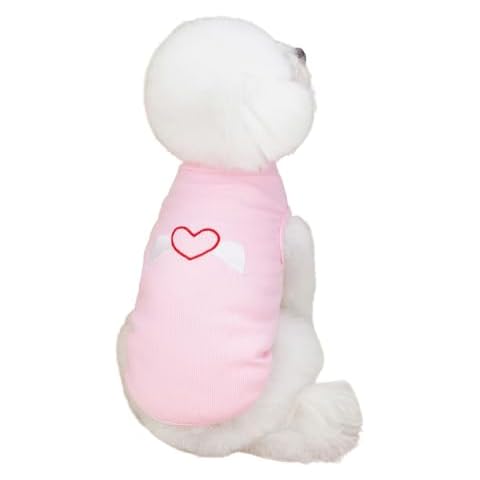 Summer Heart Print Dog Cotton T-Shirt Cover