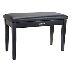 Roland RPB-D100BK Banc de Piano Taille Duo Finition Noir satiné avec Assise Plastique et Compartiment pour partitions-RPB-D100BK, 1 – Image 2