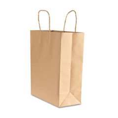 COS091565 Paper Shopping Bag, 13x10, 50/BK, Brown