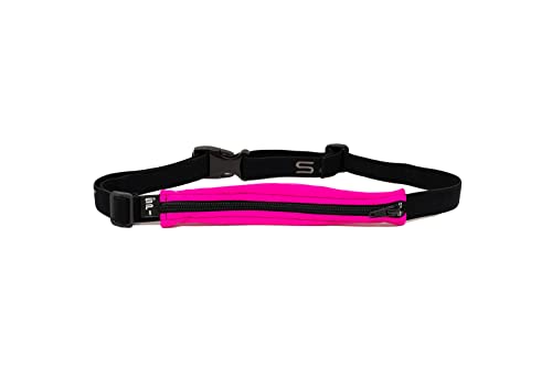 Image of SPIbelt Running Belt Original for Women Men, Phone Holder for Running, Running Fanny Pack, Holder for Phone, Running Waist Pack, Adjustable Waist, [Fits All Phones]. Fuchsia with Black Zipper