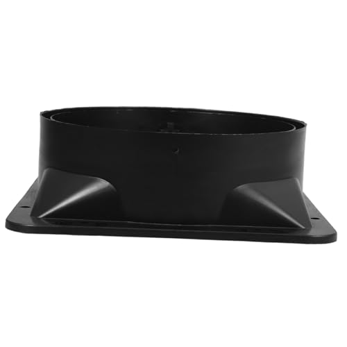 DECOMELODY Válvula Antirretorno Para Campana Extractora Negro, Bloqueo Eficaz, Material Resistente Alta Temperatura, Base Soporte, Compatible Cocina y Baño, Accesorio Reemplazo, Instalación Rápida