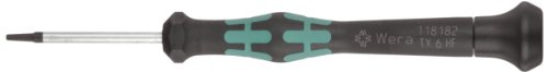 Image of Wera 05118182002 Kraftform Micro 2067 Torx HF Electronics Precision Screwdriver, TX6 Head, 40mm Blade Length