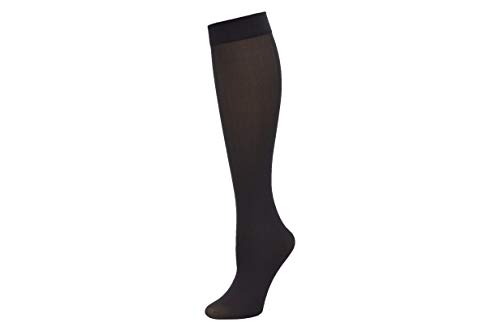 Image of Winterlace Queen Size Trouser Socks Womens 6 Pairs Plus Stretchy Opaque Knee High Wide Calf Nylon Spandex Dress Sock