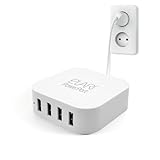 Elari PowerPort - Estación de Carga USB (4 Puertos), Color Blanco