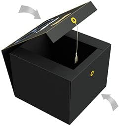 Miniatura 3 de Caja de regalo Lodi Amrita bigote de 10 x 10 x 8 pulgadas, fácil de montar y reutilizable, no requiere pegamento, incluye papel de seda, tarjeta de