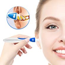 Q-Grips Earwax Removal-Spiral Earwax Remover Tool,Reusable Twist Earwax Removal Kit Safe Silicone Ear Cleaner With 16 Pcs Soft And Flexible Replacement Heads For Adults And Kids(Blue)*Smallwoods Ts* #TOP4
