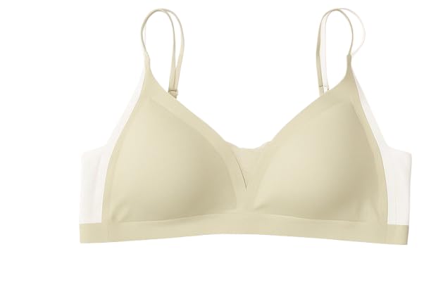 Buy Women's Seamless Triangle Bralette, Soft Wireless Comfort Bra, Spaghetti Strap, Tshirt Bra, Pack 1 (in, Alpha, L, One Size, A, 36, Regular, Beige Green) at Amazon.in