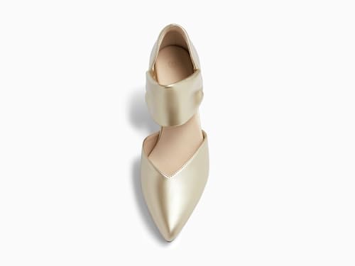 Image of Coutgo Womens Low Kitten Heel Dress Shoes Pointed Toe Slip on Ankle Strap Cutout Elegant Party Wedding Pumps