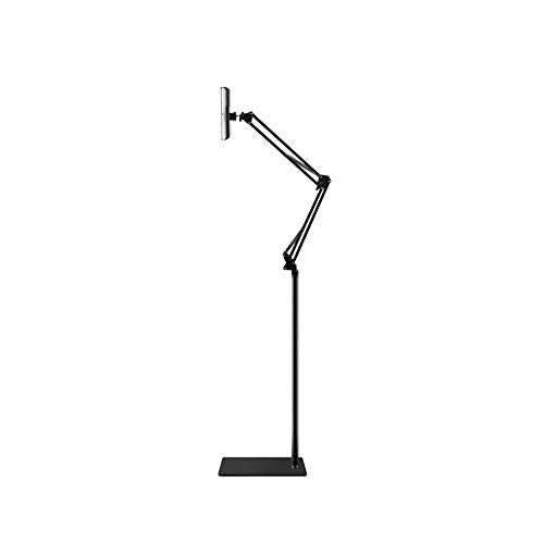 Tablet Adjustable Floor Stand, 360-Degree Rotatable E-Reader Metal Bed Holder Compatible with Pad