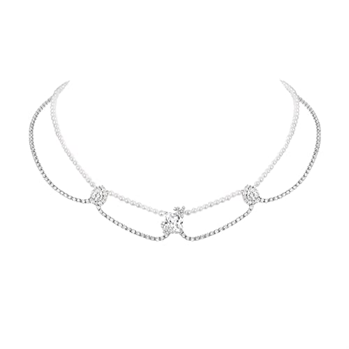 Collar Collar De Perlas De Flores De Lujo Ligero De Moda Diseño Creativo Collar De Mujer Regalos para Novia, Esposa, Mamá Collar Colgante