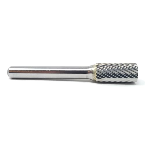 Fresa de Carburo Single Cut SA-3L 3/8 x 1 pulg en vástago 1/4 pulg miniatura 1