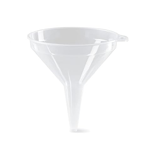 CABLEPELADO - Embudo - cono de trasvase - pipeta - tolva para alimentación - libre de BPA - facil de limpiar - 21 cm (Blanco)