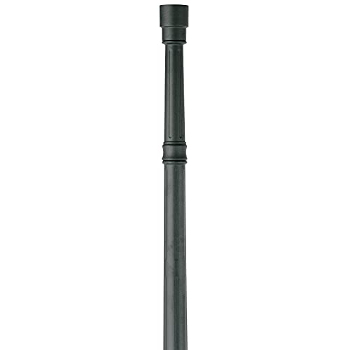 John Timberland Hepworth Traditional Outdoor Light Post And Cap Base Black Iron Aluminum Pole 76 3/4" Accessory For Exterior House Porch Patio Garage Yard Garden Driveway Home Lawn Walkway #TOP1