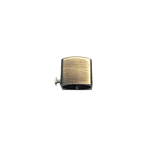 Image of FAPBADRI Simple Curtain End Caps /Finials for a 1 inch Pipe /Rod, Colour - Antique Gold Square, 6 Pieces
