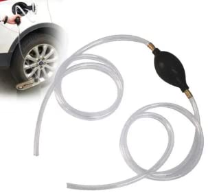 ImegaZ Fuel Transfer Pump Kit Tank Sucker Siphon Hose Pipe with 2 Durable PVC Hoses High Flow Hand Pump Portable Manual Car Pump for Petrol Diesel Oil with 2 Meter Pipe