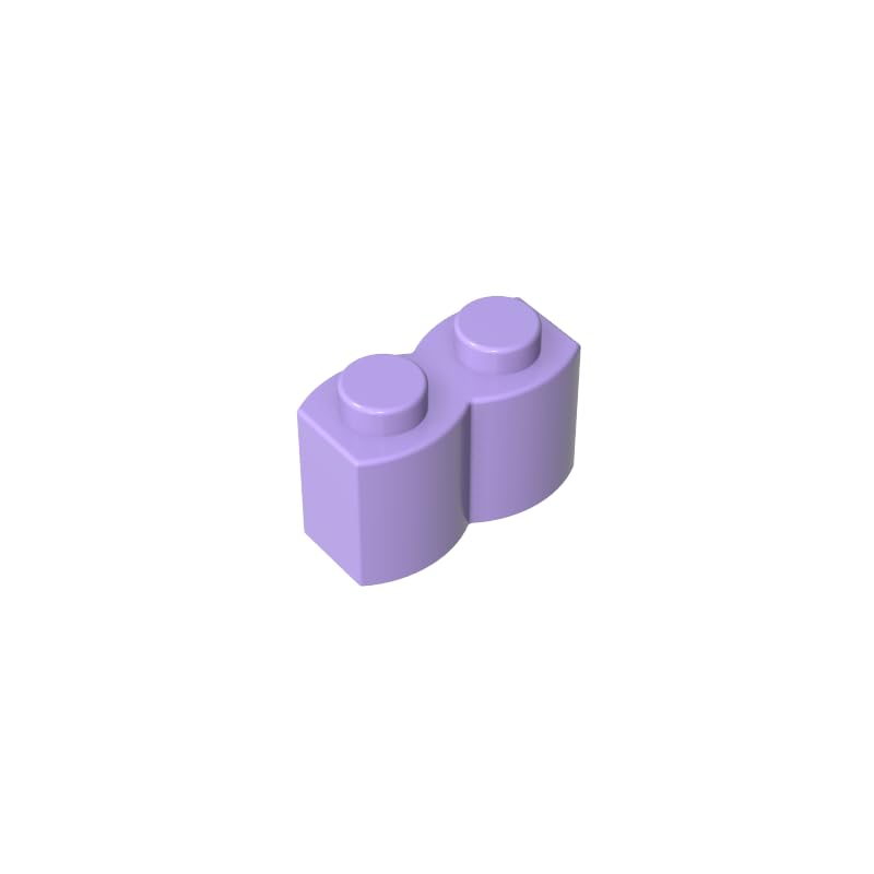 Gobricks 30136 Basic Bricks Brick Special 1x2 Palisade [aka Log] 50 Pieces GDS-749 Compatible with Lego Building Blocks Color:Lavender — image 1